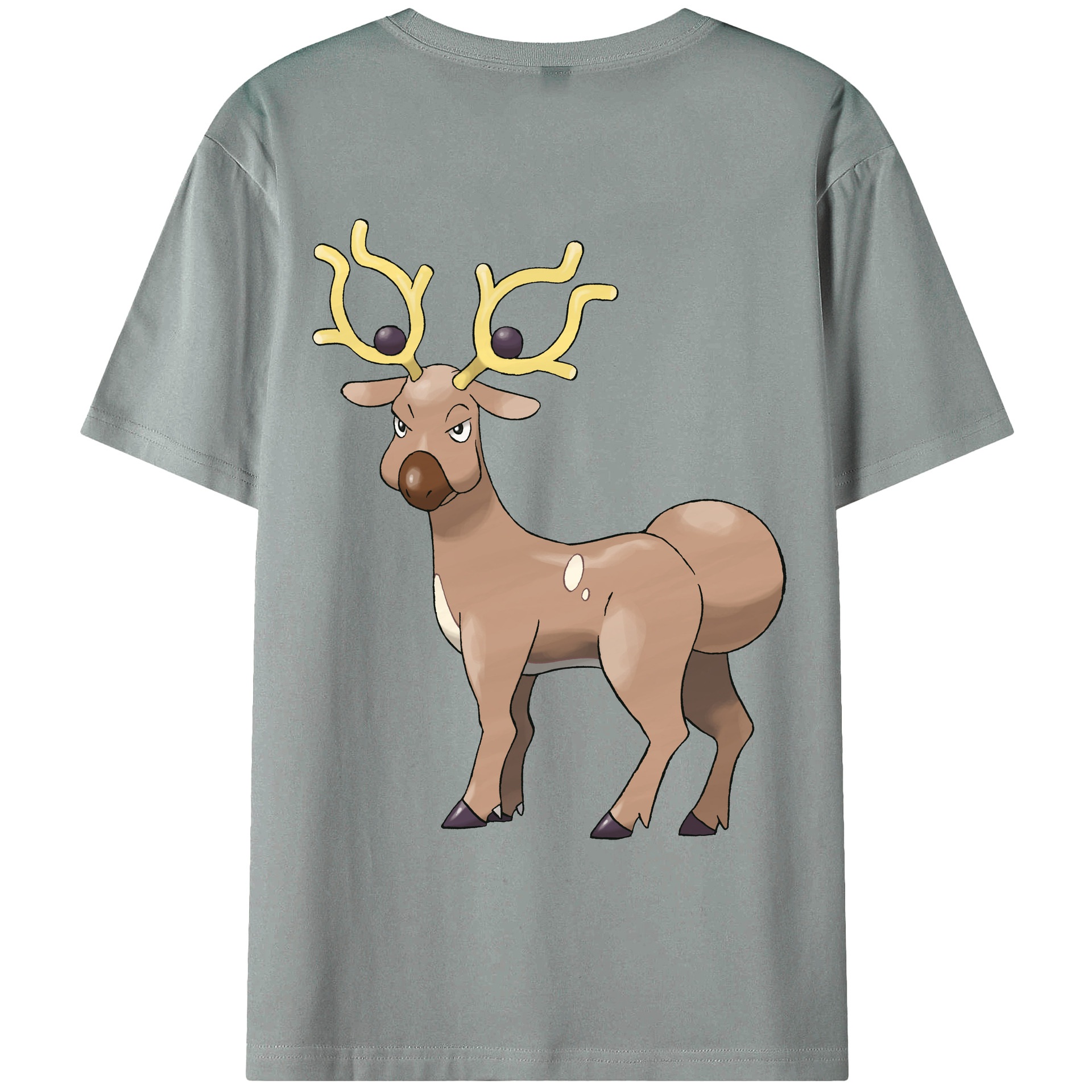 （画像用） ポケットモンスター Pokémon 綿100％ メンズ半袖Tシャツ（バックプリント） 通気性